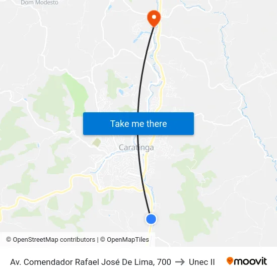 Av. Comendador Rafael José De Lima, 700 to Unec II map