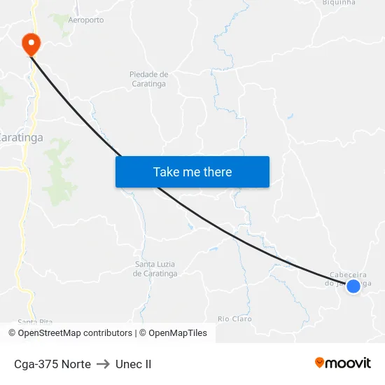 Cga-375 Norte to Unec II map