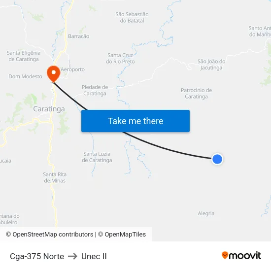 Cga-375 Norte to Unec II map