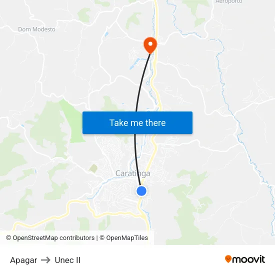 Apagar to Unec II map