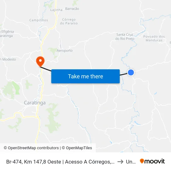 Br-474, Km 147,8 Oeste | Acesso A Córregos, Cafelândia E Chicas to Unec II map