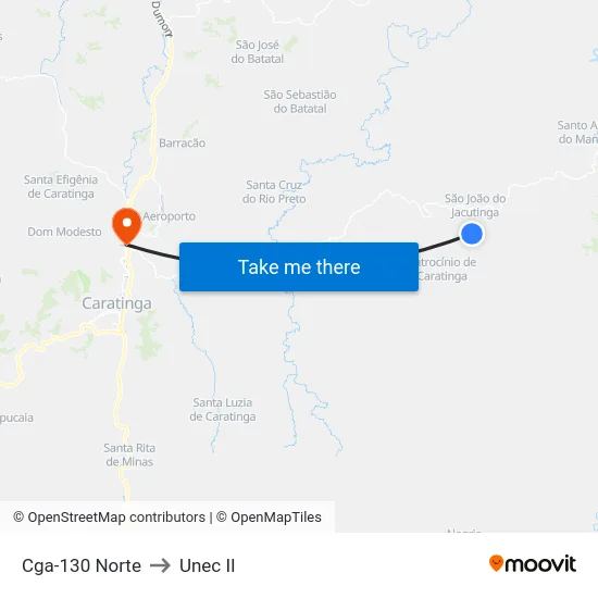 Cga-130 Norte to Unec II map