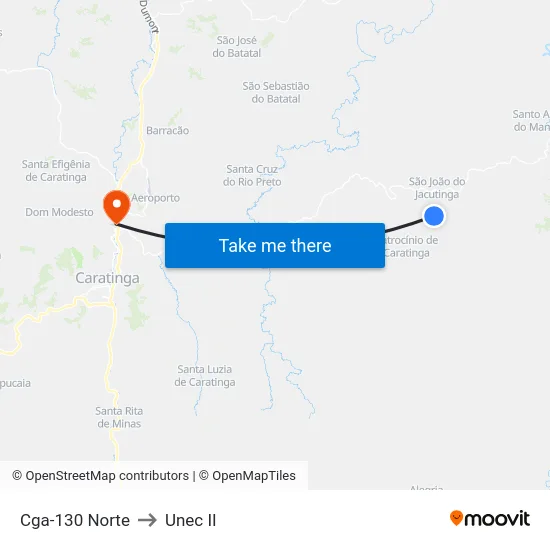 Cga-130 Norte to Unec II map