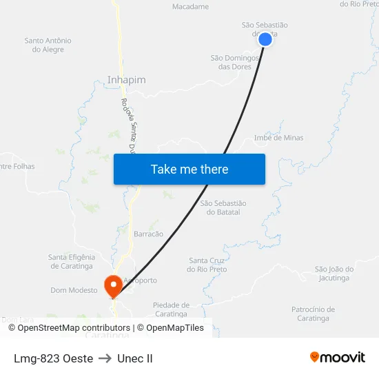 Lmg-823 Oeste to Unec II map