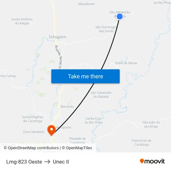Lmg-823 Oeste to Unec II map