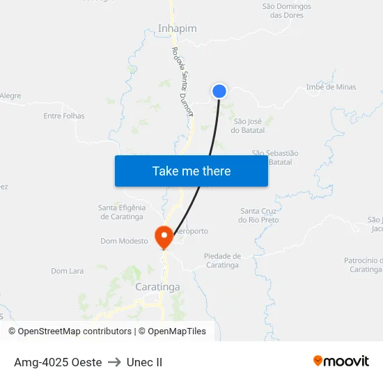 Amg-4025 Oeste to Unec II map