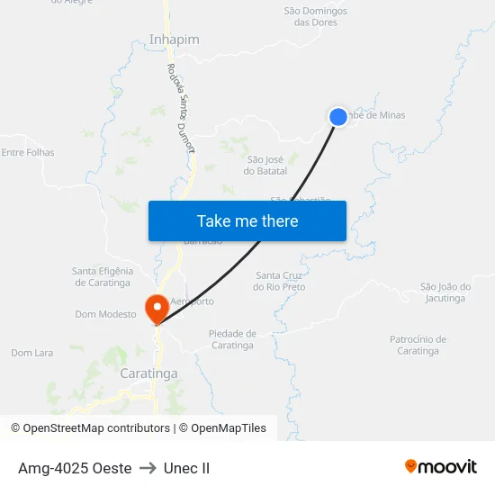 Amg-4025 Oeste to Unec II map