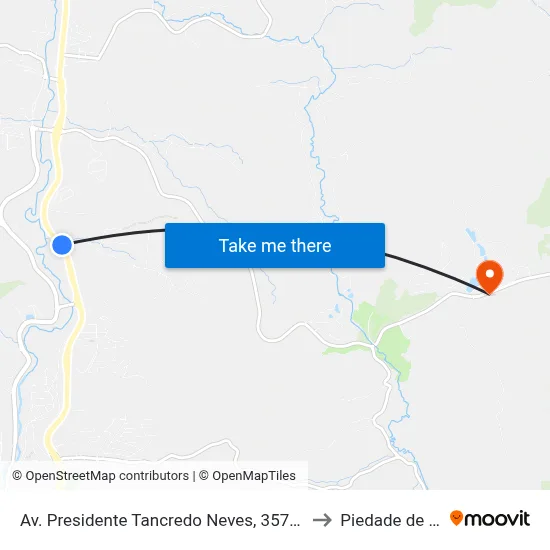 Av. Presidente Tancredo Neves, 3570 | Seminário Diocesano to Piedade de Caratinga map