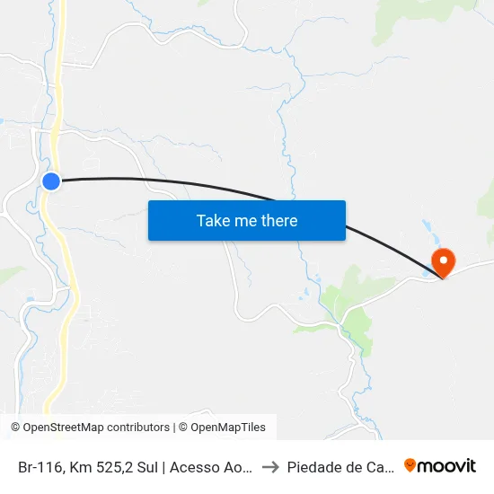 Br-116, Km 525,2 Sul | Acesso Ao Ceasaminas to Piedade de Caratinga map
