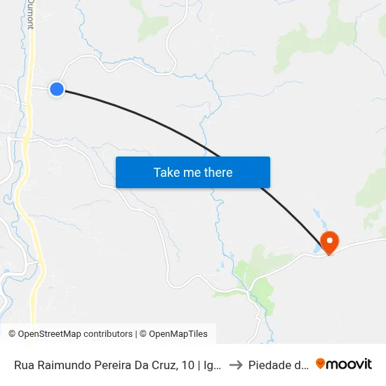 Rua Raimundo Pereira Da Cruz, 10 | Igreja De Nossa Senhora Das Graças to Piedade de Caratinga map