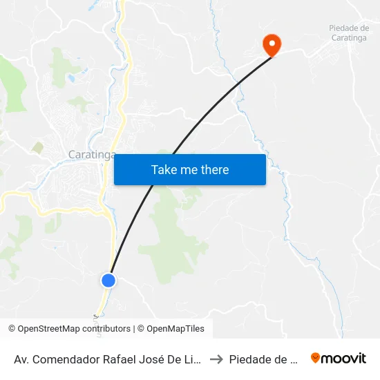 Av. Comendador Rafael José De Lima, 1400 | Balança to Piedade de Caratinga map