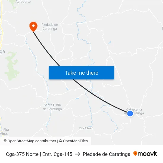 Cga-375 Norte | Entr. Cga-145 to Piedade de Caratinga map