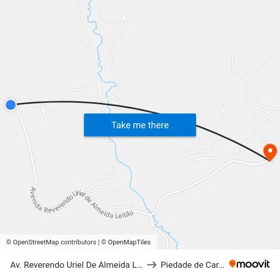 Av. Reverendo Uriel De Almeida Leitão, 2000 to Piedade de Caratinga map