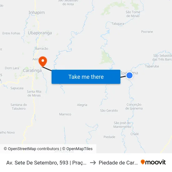 Av. Sete De Setembro, 593 | Praça Da Matriz to Piedade de Caratinga map