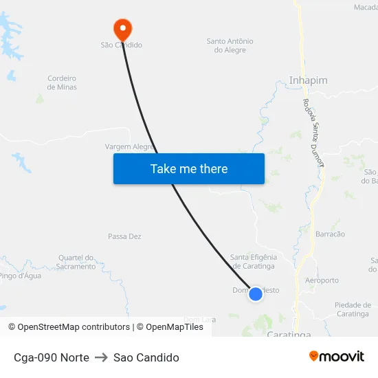 Cga-090 Norte to Sao Candido map