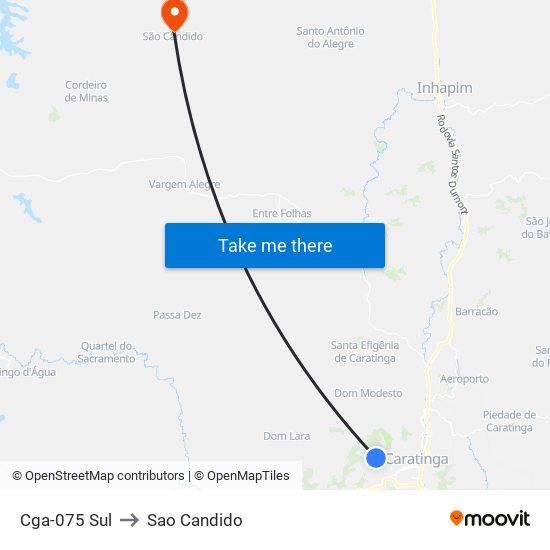 Cga-075 Sul to Sao Candido map