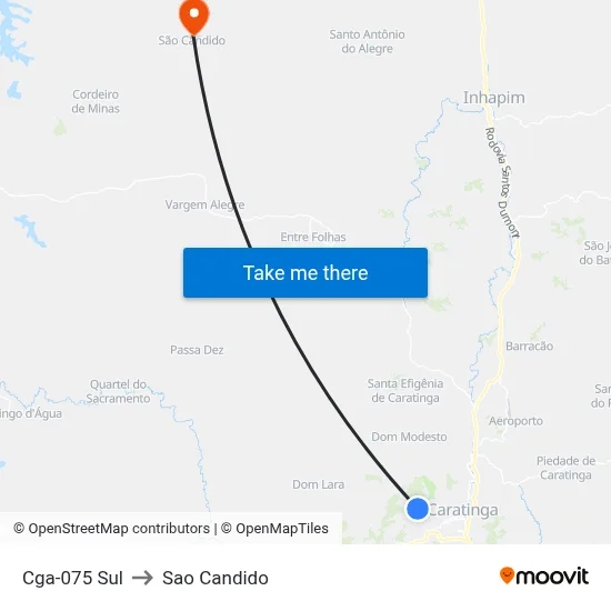 Cga-075 Sul to Sao Candido map