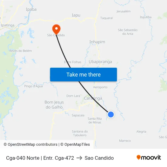 Cga-040 Norte | Entr. Cga-472 to Sao Candido map