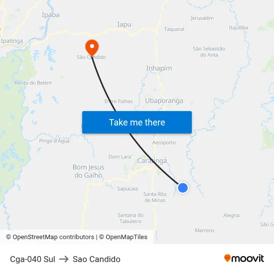Cga-040 Sul to Sao Candido map