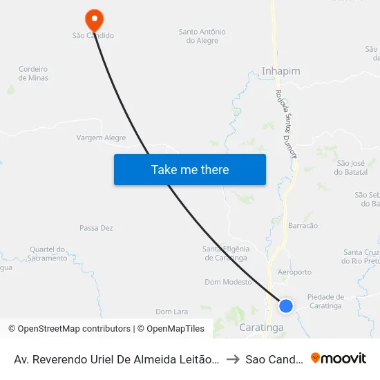 Av. Reverendo Uriel De Almeida Leitão, 2450 to Sao Candido map