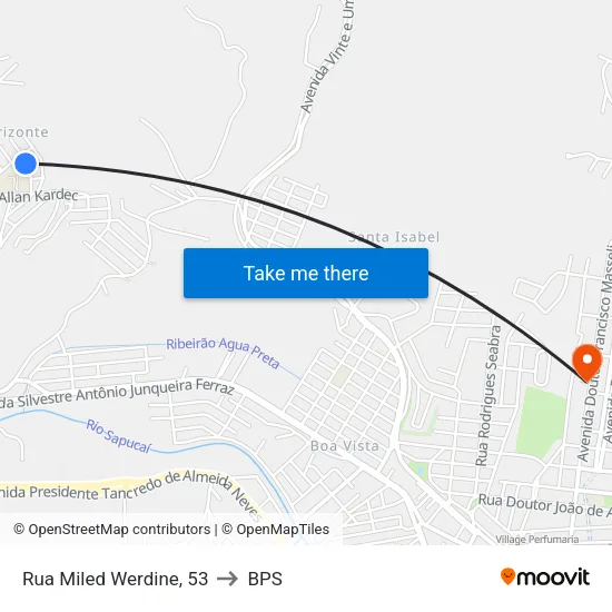 Rua Miled Werdine, 53 to BPS map