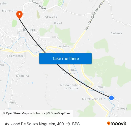 Av. José De Souza Nogueira, 400 to BPS map