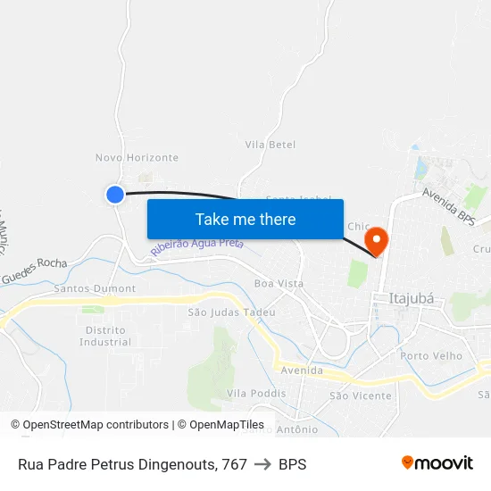 Rua Padre Petrus Dingenouts, 767 to BPS map