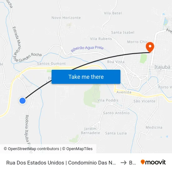 Rua Dos Estados Unidos | Condomínio Das Nações to BPS map