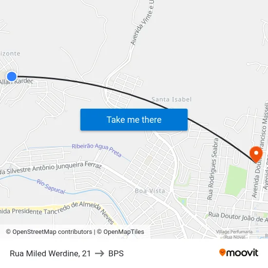 Rua Miled Werdine, 21 to BPS map