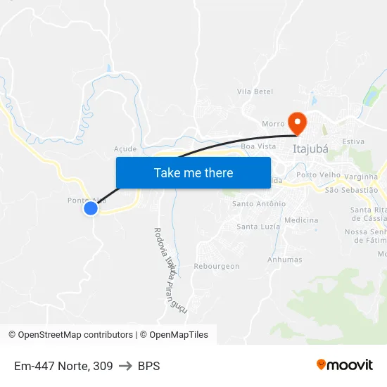 Em-447 Norte, 309 to BPS map