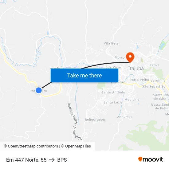 Em-447 Norte, 55 to BPS map