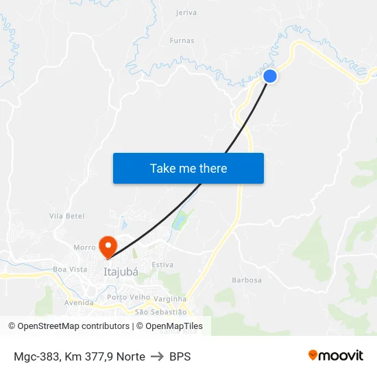 Mgc-383, Km 377,9 Norte to BPS map