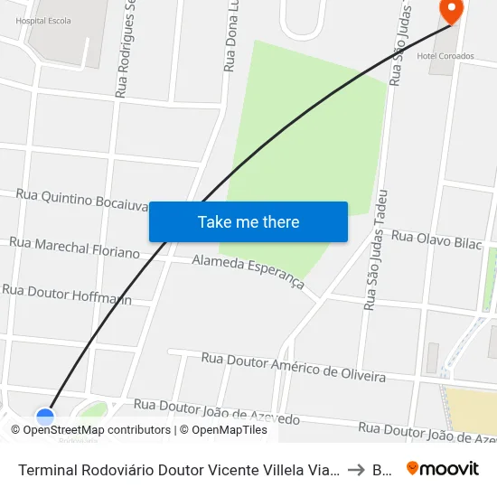 Terminal Rodoviário Doutor Vicente Villela Vianna to BPS map