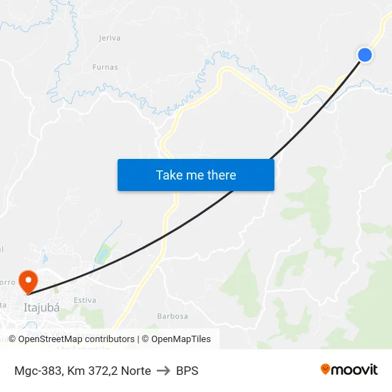 Mgc-383, Km 372,2 Norte to BPS map