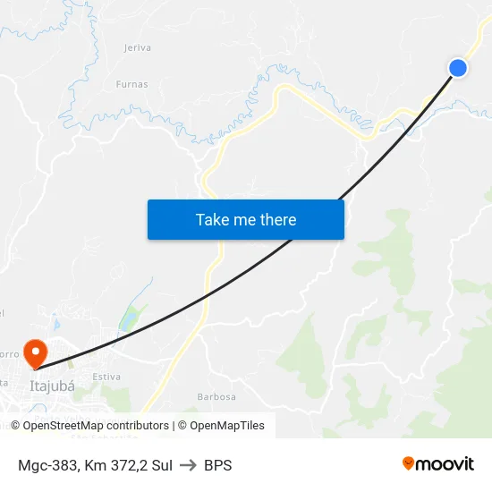 Mgc-383, Km 372,2 Sul to BPS map