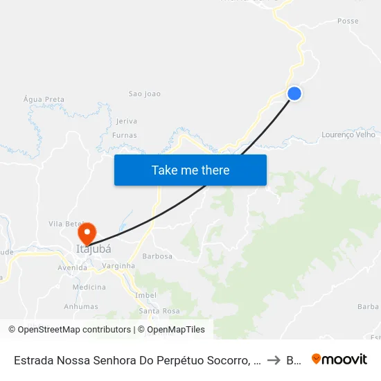 Estrada Nossa Senhora Do Perpétuo Socorro, Oeste to BPS map