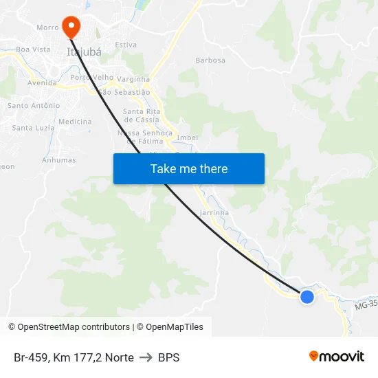 Br-459, Km 177,2 Norte to BPS map