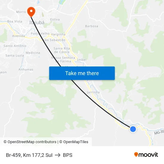 Br-459, Km 177,2 Sul to BPS map