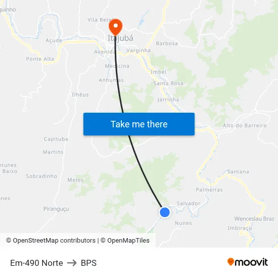 Em-490 Norte to BPS map