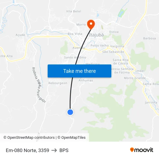 Em-080 Norte, 3359 to BPS map