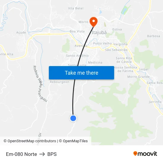 Em-080 Norte to BPS map