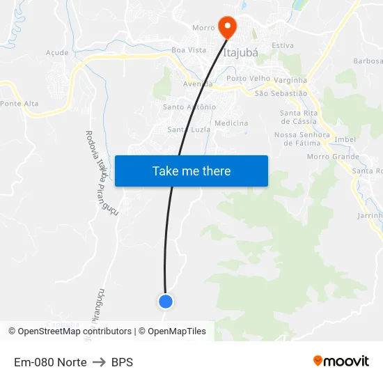 Em-080 Norte to BPS map