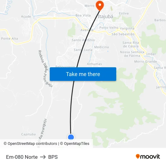 Em-080 Norte to BPS map