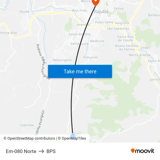 Em-080 Norte to BPS map