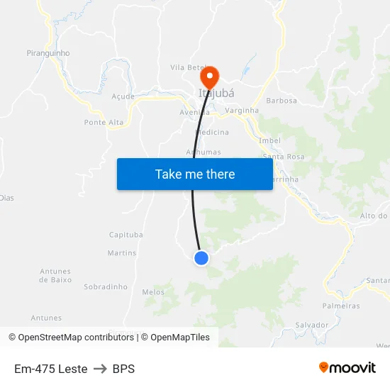 Em-475 Leste to BPS map