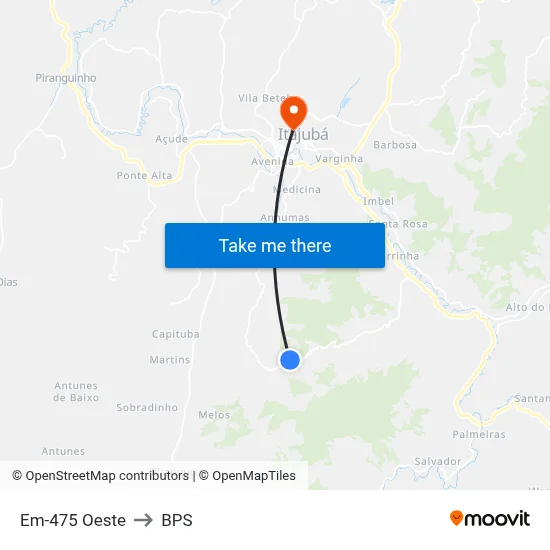 Em-475 Oeste to BPS map