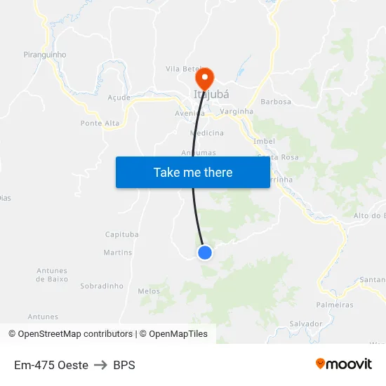 Em-475 Oeste to BPS map