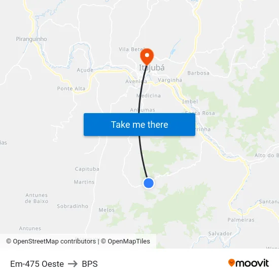 Em-475 Oeste to BPS map