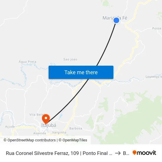 Rua Coronel Silvestre Ferraz, 109 | Ponto Final De Maria Da Fé to BPS map