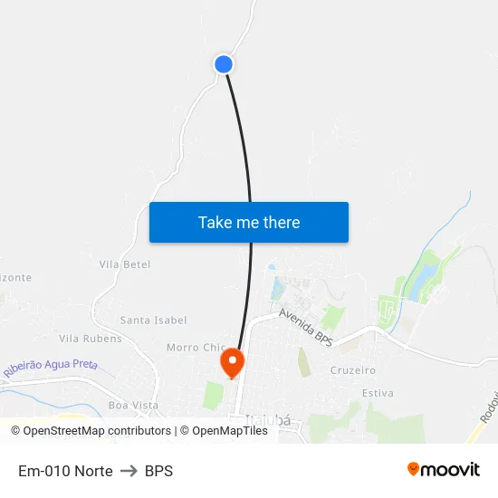 Em-010 Norte to BPS map
